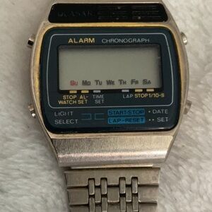 Stainless steel vintage Digital Chronograph Watch 1980’s